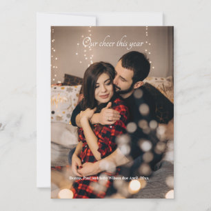 Our Cheer this Year Photo Pregnancy Holiday Card