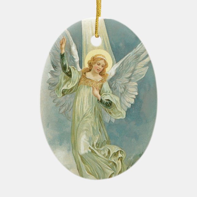 Our Christmas Angel Ceramic Tree Decoration (Front)