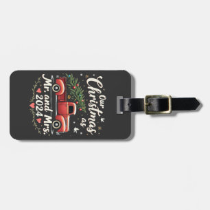 Our Christmas as Mr and Mrs 2024 Matching Couples Luggage Tag