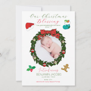 Our Christmas Blessing Baby Announcement