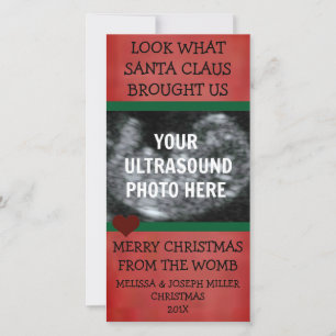 Our Christmas Gift Ultrasound Photo Holiday Card