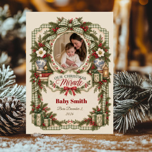 Our Christmas Miracle Baby Announcement Photo