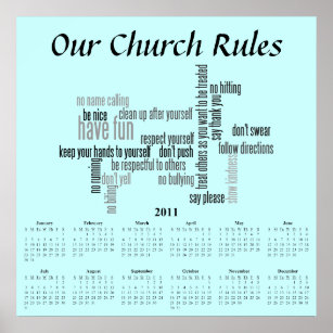 Our Church Rules Poster