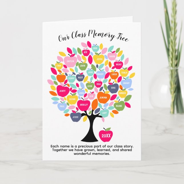 Our Class Memory Tree | School Leavers Apple Tree  Card (Front)