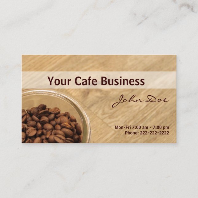Our Coffee Shop Business Card (Front)