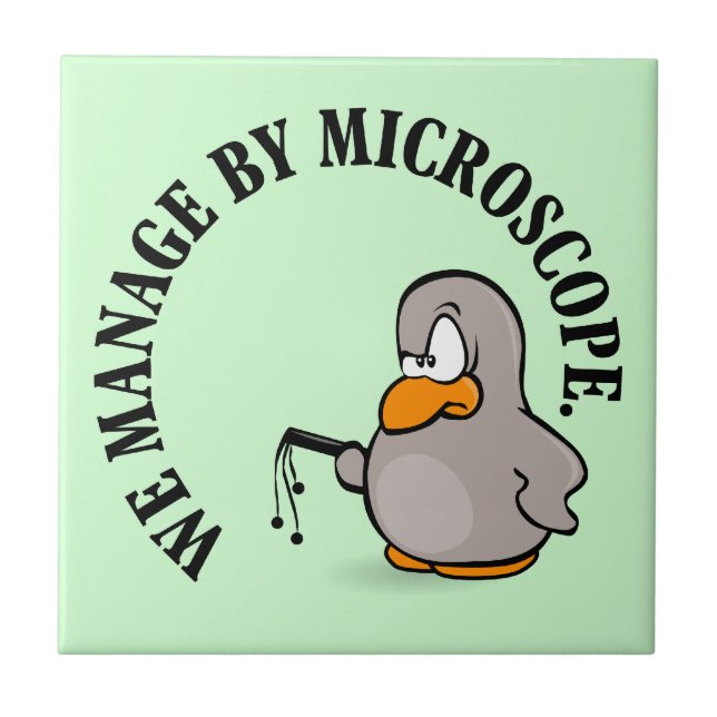 Our company gives new meaning to micromanagement tile (Front)