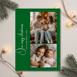 Our Cosy Christmas Family 2 photo holiday Card