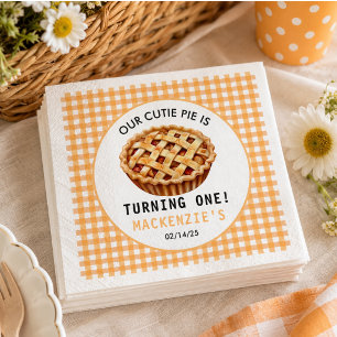 Our Cutie Pie's 1st Birthday Napkin