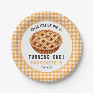 Our Cutie Pie's 1st Birthday Paper Plate