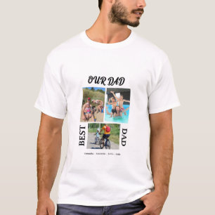 Our Dad Best Dad Photo Collage Personalise Fathers T-Shirt