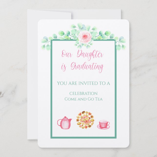 Our Daughter Is Graduating Linen Invitation (Front)