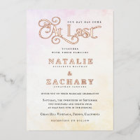 Our Day Has Come At Last Wedding Gold