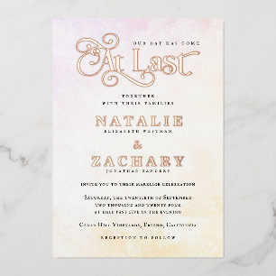 Our Day Has Come At Last Wedding Gold
