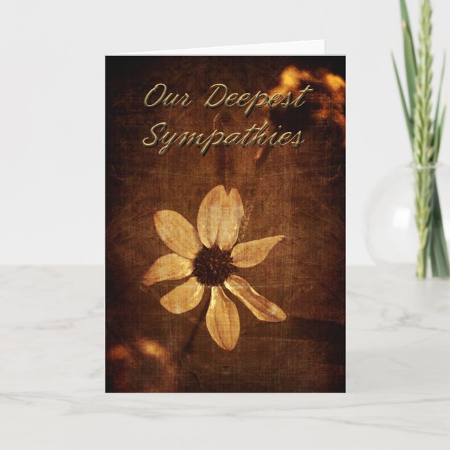 Our Deepest Sympathy - Daisy Card (Front)