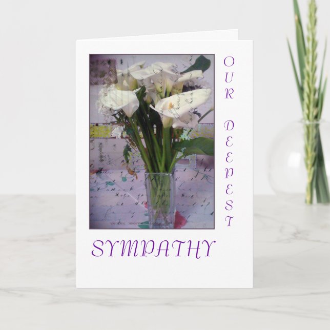 Our Deepest Sympathy Greeting Card (Front)