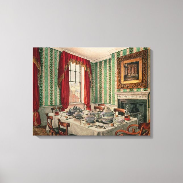 Our Dining Room at York, 1838 Canvas Print (Front)