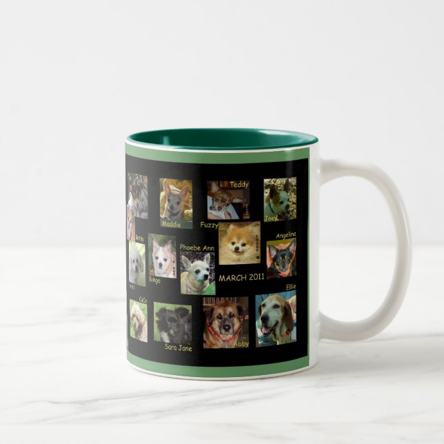 OUR DOGS MARCH 2011 Two-Tone COFFEE MUG (Right)