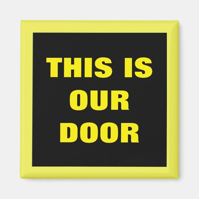 Our Door Generic Stateroom Door Marker Yellow Magnet (Front)