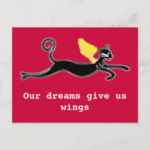 Our dreams give us wings postcard