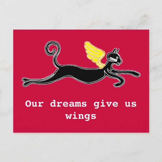 Our dreams give us wings postcard (Front)