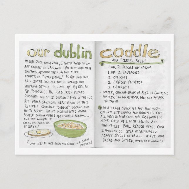Our Dublin Coddle recipe postcard (Front)