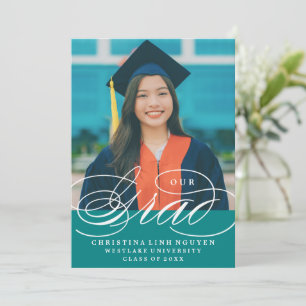 OUR ELEGANT SCRIPT GRAD   GRADUATION INVITATION