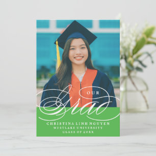OUR ELEGANT SCRIPT GRAD   GRADUATION INVITATION