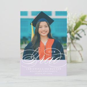 OUR ELEGANT SCRIPT GRAD GRADUATION INVITATION