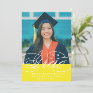 OUR ELEGANT SCRIPT GRAD GRADUATION INVITATION