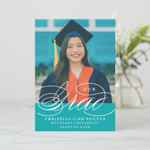 OUR ELEGANT SCRIPT GRAD GRADUATION INVITATION