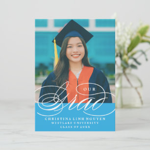 OUR ELEGANT SCRIPT GRAD GRADUATION INVITATION
