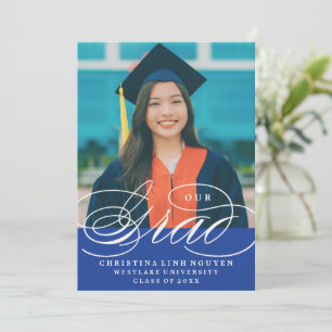 OUR ELEGANT SCRIPT GRAD   GRADUATION INVITATION