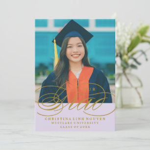 OUR ELEGANT SCRIPT GRAD GRADUATION INVITATION