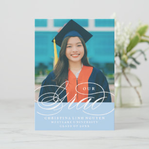 OUR ELEGANT SCRIPT GRAD   GRADUATION INVITATION