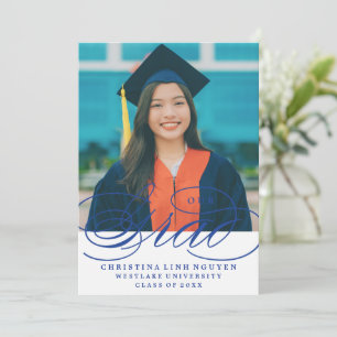 OUR ELEGANT SCRIPT GRAD GRADUATION INVITATION