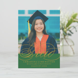 OUR ELEGANT SCRIPT GRAD GRADUATION INVITATION