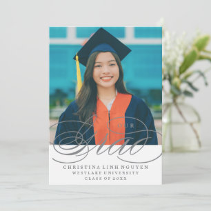 OUR ELEGANT SCRIPT GRAD GRADUATION INVITATION