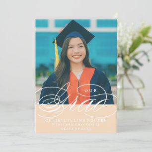 OUR ELEGANT SCRIPT GRAD GRADUATION INVITATION
