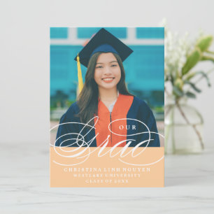 OUR ELEGANT SCRIPT GRAD GRADUATION INVITATION