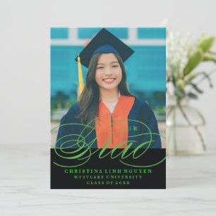 OUR ELEGANT SCRIPT GRAD GRADUATION INVITATION