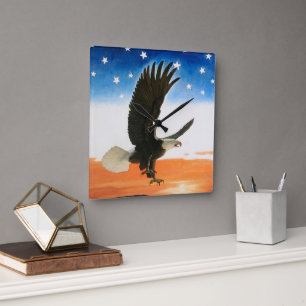 Our Emblem by Newell Convers Wyeth Square Wall Clock