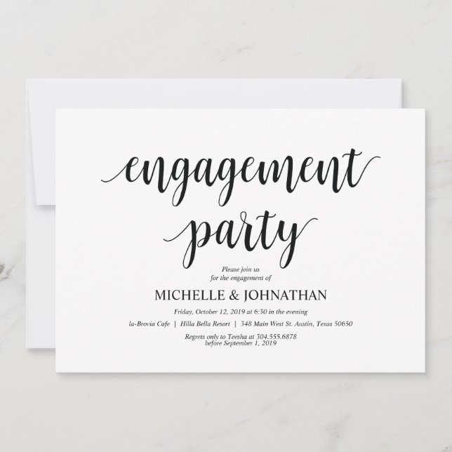 Our engagement party, Engagement Party invites (Front)