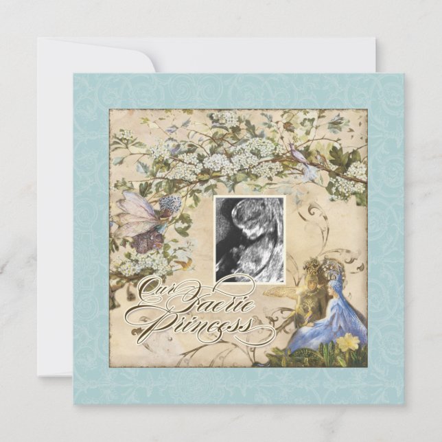 Our Faerie Princess, Baby Girl Shower Invitation (Front)