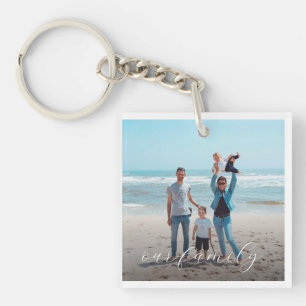 Our Family   Blessed Custom 2 Photo Key Ring