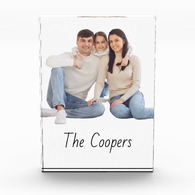 Our Family Gifts Ideas For Birthday Christmas Photo Block (Front)