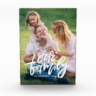 Our Family Hand Lettered Script Customisable Photo Block