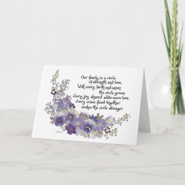 Our family is a circle card (Front)