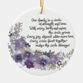 Our Family is a Circle Ceramic Tree Decoration