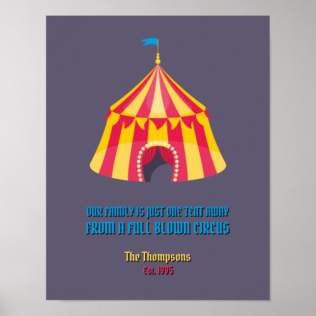 Our family is just one tend away funny poster (Front)