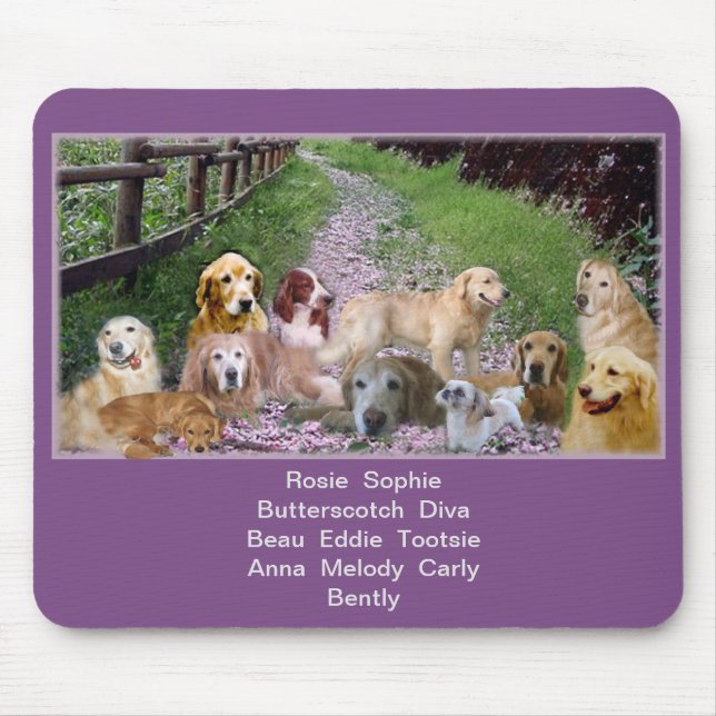 Our Family of Pups Mouse Mat (Front)
